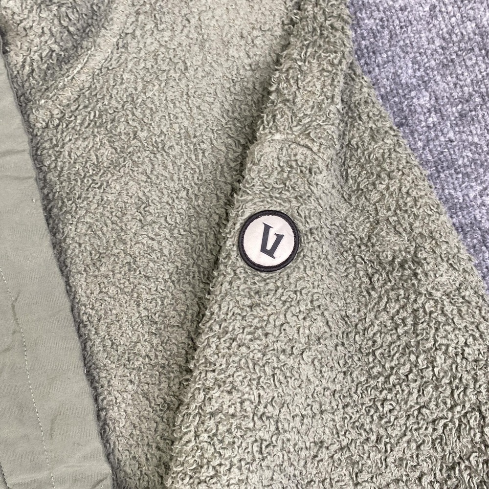 Vuori Sherpa Fleece Jacket Womens Medium Green Full Zip Lined Pockets Cozy - Picture 4 of 12